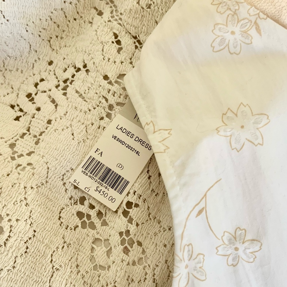 Veeko White floral cottage core cotton dress NWT - Picture 7 of 7